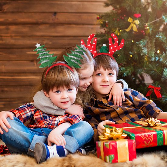Diadème de Noël Renne Sapin de Noël Diadème Diadème de Noël Bandeau de Noël pour Enfants Pour Femmes et Adultes - Paquet de 6