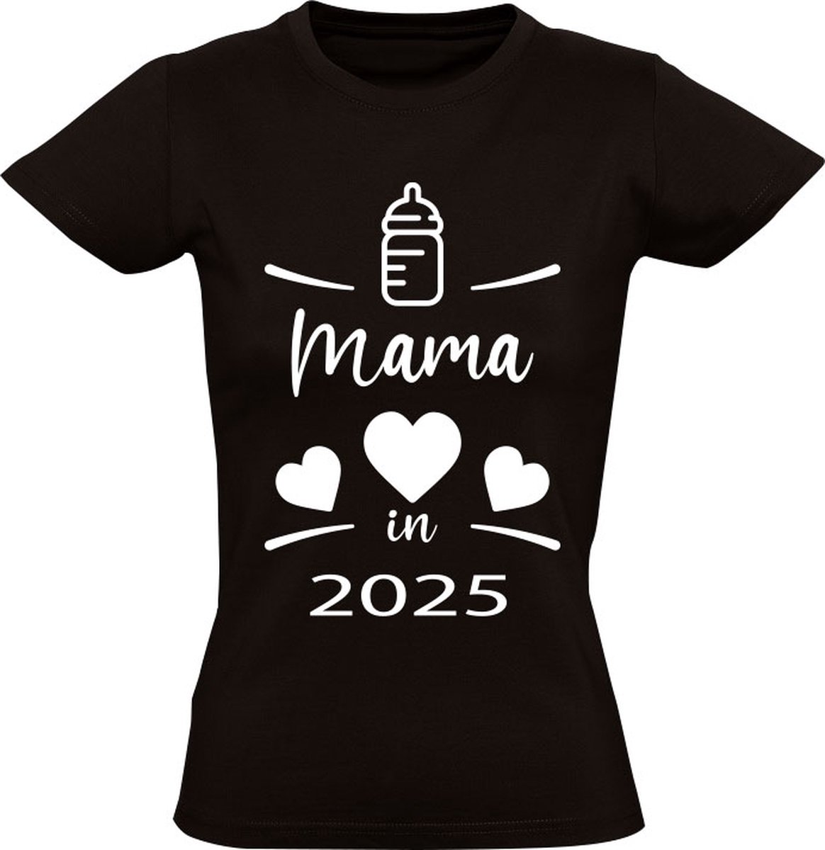 Mama in 2025 Dames T-shirt - moeder - bekend maken - zwanger - kindje - baby - in verwachting - zwangerschap