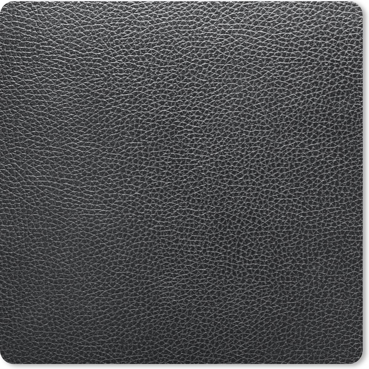 Muismat 30x30 cm - Mousepad Leer - Structuur - Zwart - Muismatten