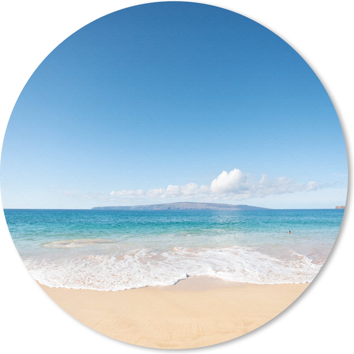 Muismat rond 20x20 cm - Mousepad Zee - Turquoise - Hawaii - Ronde muismatten