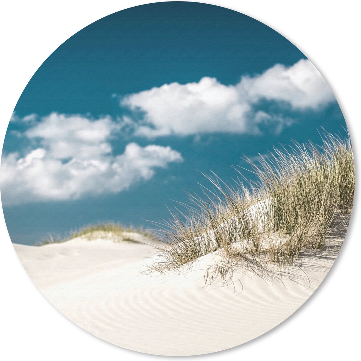 Muismat rond 20x20 cm - Mousepad Strand - Duinen - Gras - Ronde muismatten