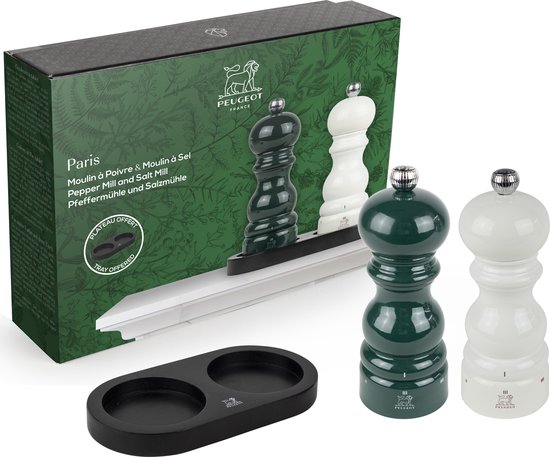 Peugeot Duo Paris Peper- en zoutmolen - 15 cm - Diepgroen/ivoor - u'Select