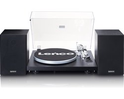 Lenco Platenspeler met Bluetooth - Twee externe Speakers - Ingebouwde Versterker - LS-500BK - Zwart