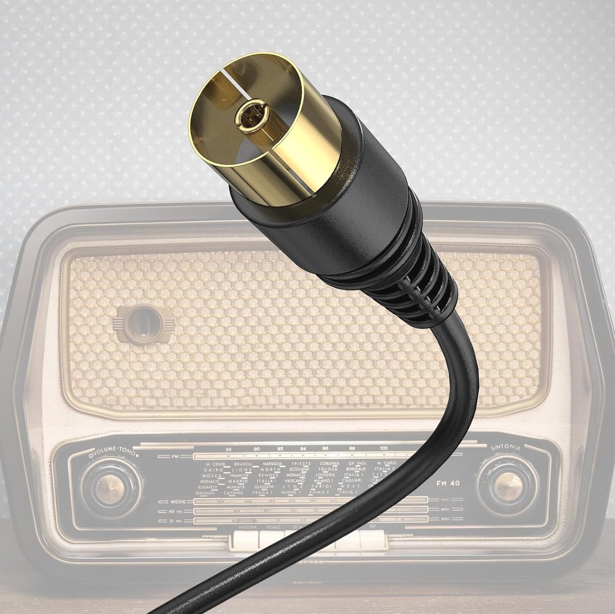Antenne Radio FM Pour Récepteur Stéréo, Antenne FM 75 Ohm Et Antenne Boucle Am Compatible Avec Radio Recepteur Stereo Domestique