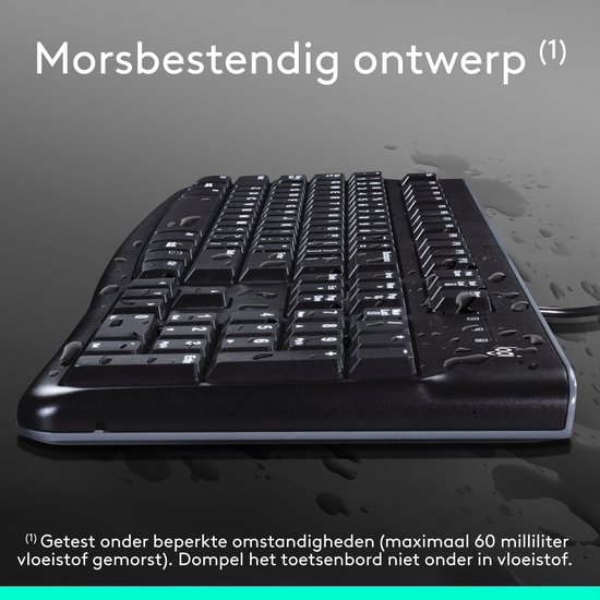 Logitech K120 - Bedraad Toetsenbord - QWERTY ISO - Zwart