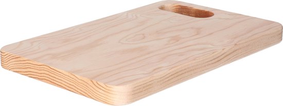 CM Planche à découper en bois clair - avec poignée - 30 x 19 cm - planches de service de cuisine/planches à pain