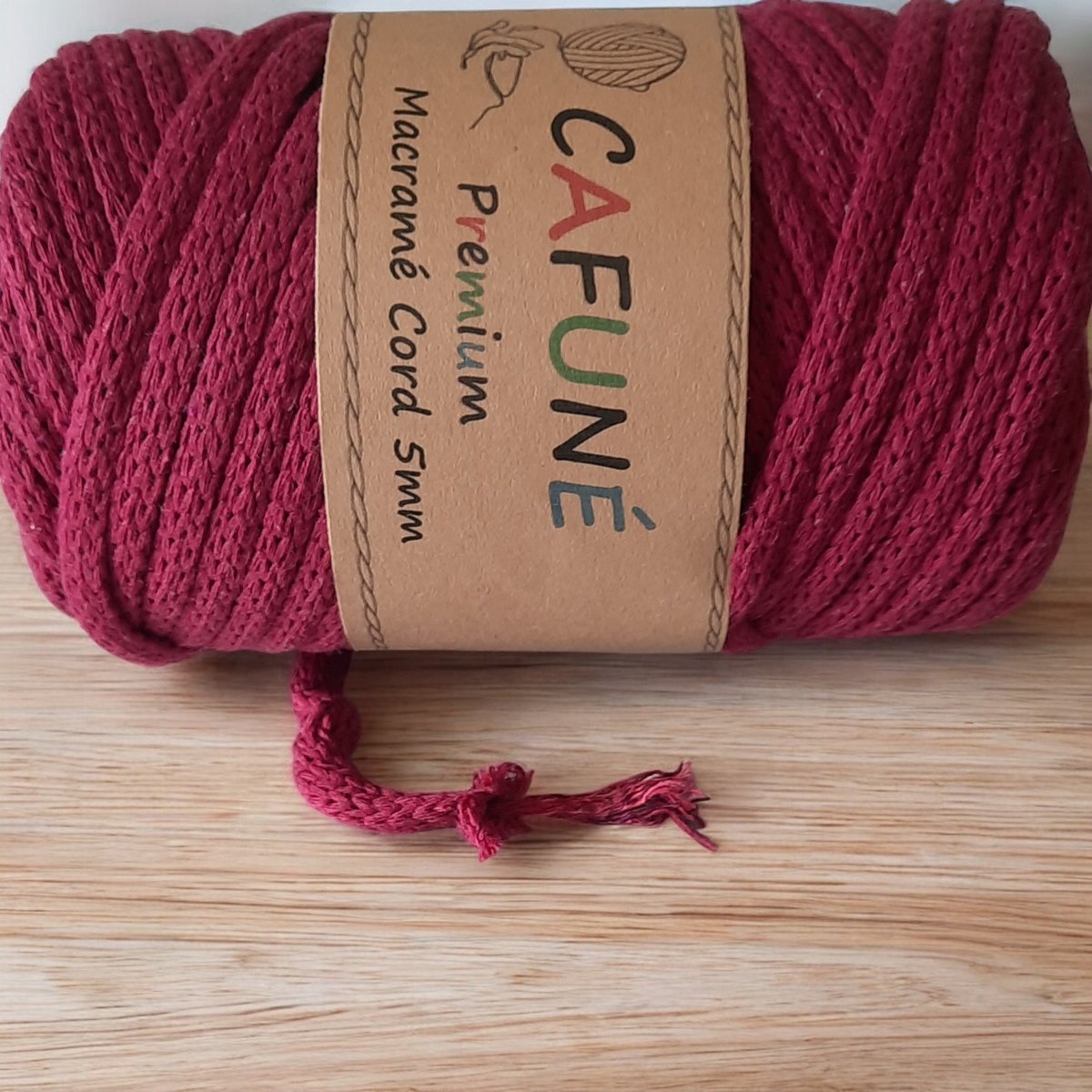 Cafuné Macrame Koord- Premium - 5 mm-Mint-40 meter-Gevlochten Koord-Gerecycled Katoen-Touw-Haken-Breien-Weven-Poef Haken-Kussen Haken-Gehaakte Mand-Macramé Pakket- Haken voor beginners — afbeelding 2