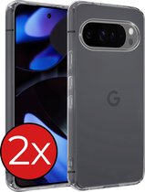 Coque Compatible avec Google Pixel 9 Pro Coque Siliconen Case Cover - Coque Compatible avec Google Pixel 9 Pro Case Cover Case - Transparent - 2 PACK