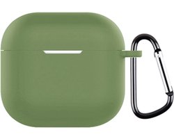 Telestore - hoesje geschikt voor AirPods 4 / Airpods 5 soft case cover - groen - TPU hoesje Beschermhoes - AirPods 4 / 5 Cover - AirPods 4 / 5 hoesje - Geschikt voor Apple Airpods 4 en Airpods 5 - gel hoesje met sleutelhanger