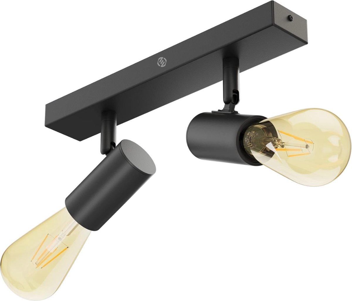 Equivera Plafonaire Lamp - Lamp - Plafond Lamp - Plafonnaire Lamp - Plafondlamp zwart