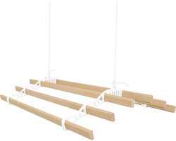 Kledingrek Plafond Katrol - Wit– 0.9m 6-lat plafond wasrek