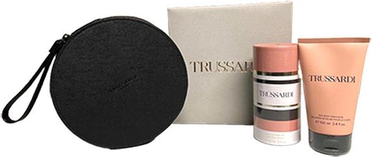 Goedkoopste Trussardi new Gift set Eau de parfum 90 ml body lotion 100 ml beauty bag