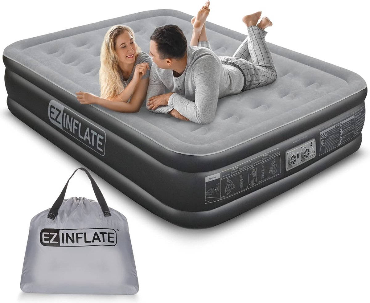 Luxe Luchtmatras met Ingebouwde Pomp - Perfect voor Camping en Thuis