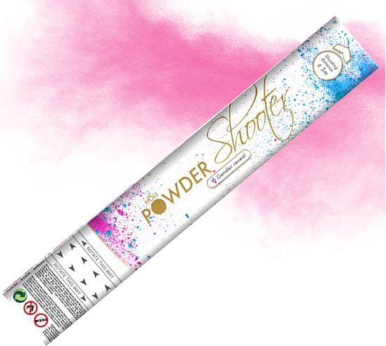 Gender Reveal Powder Shooter 30 cm - Roze poeder - Party Popper Geboorte Meisje