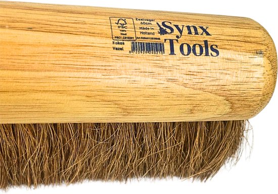 Synx Tools Bezem los 60 cm Zaalveger - Cocosharen - Zachte haren - Zonder Steel - Binnenbezem van Synx Tools — afbeelding 2