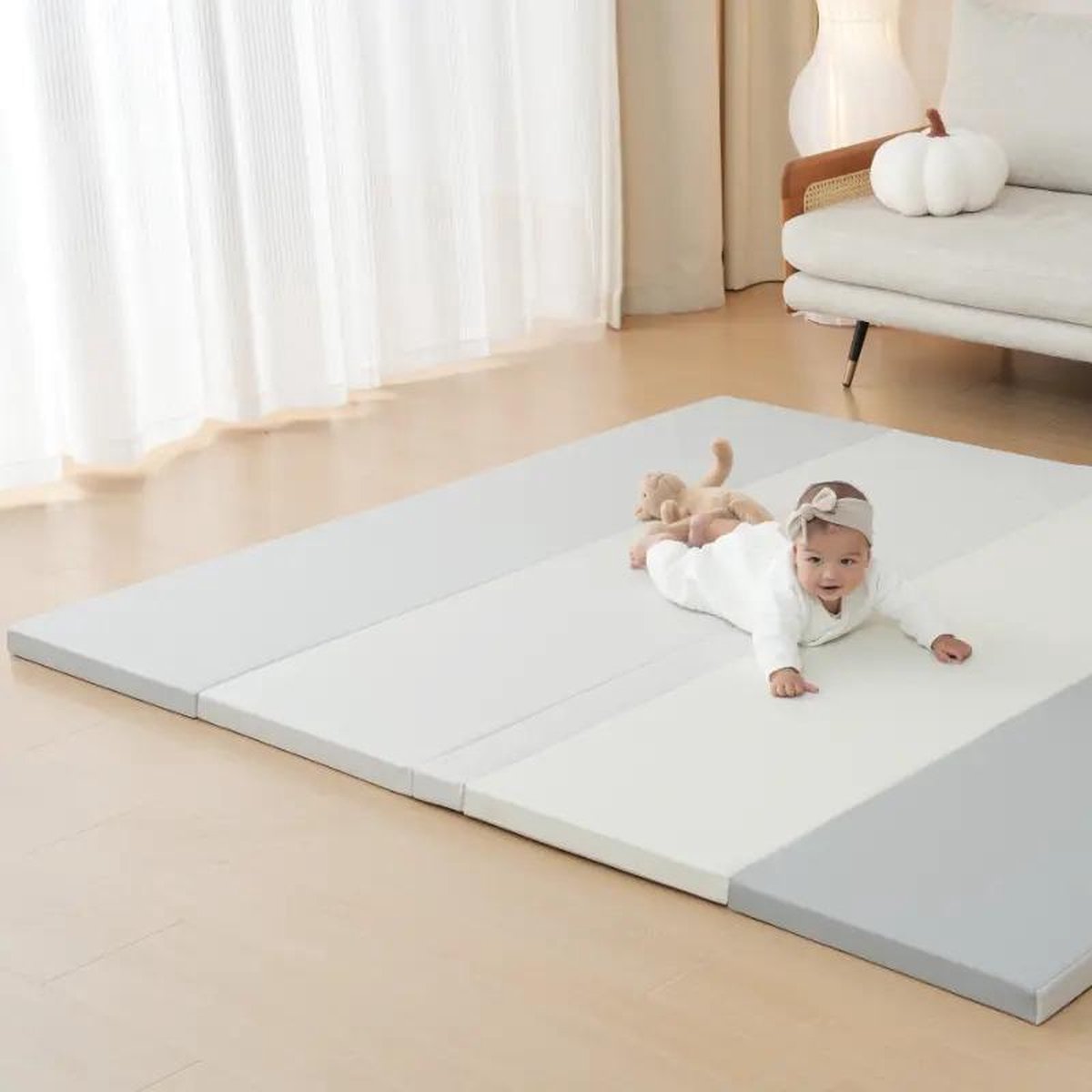 Edibaby, Baby Speelmat, 180 x 150 cm, 1 cm Dikte, XPE Gevuld Speelkleed
