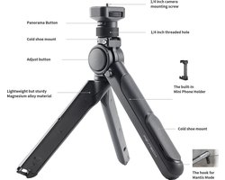 PGYTECH Mantispod – Multifunctioneel Vlog Statief – Geschikt voor Camera - Smartphone - Actiecamera