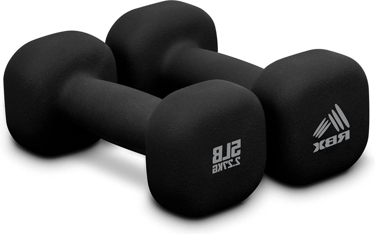 Handgewichten van neopreen met antislip grip - 2 kg - voor krachttraining en lichaamsbouw