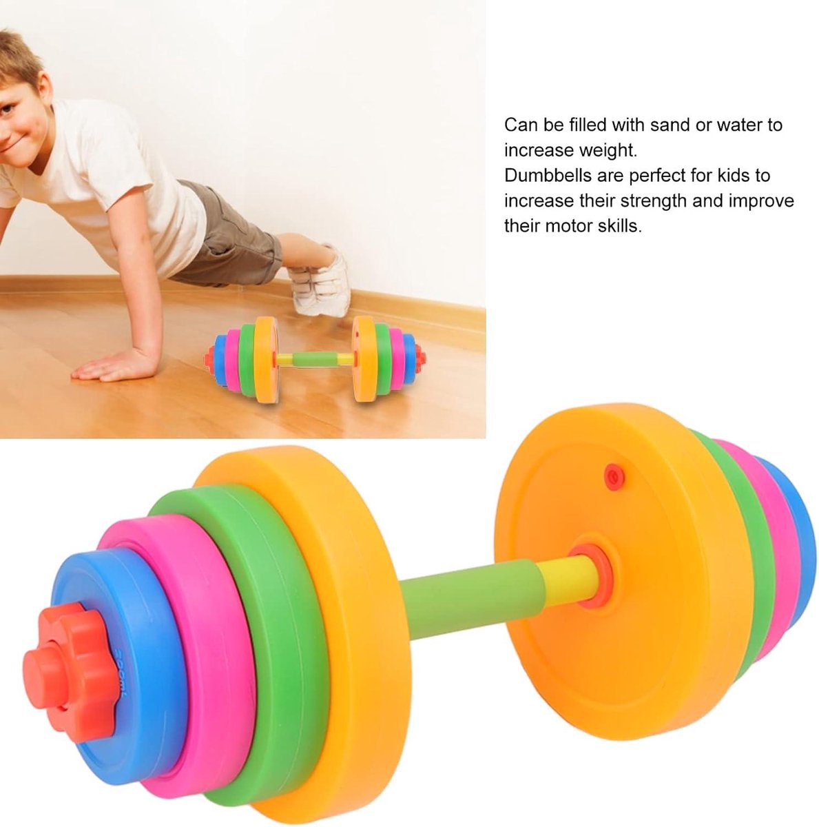 Haltergewichten set voor kinderen - Kunststof handhalters - Fitnessapparaat voor kleuterschool - Thuisoefeningen dames - Gymnastiek en fitness – foto 3