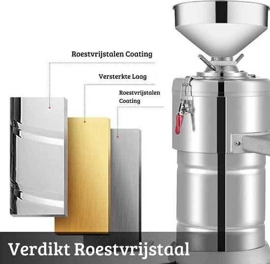 Luxe Pindakaas Machine – Notenmers – Pindakaasmaker – Notenpasta – 15KG/U – Met Snelsluiting – Compact Design – 1100W van Thuys — afbeelding 2