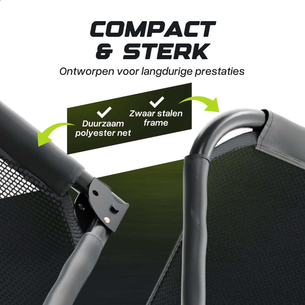 Ryce® Voetbaldoel Staal - 90 x 60 x 60 - Inklapbaar - Kinderen - Voetbal trainingsmateriaal - spullen - Goals - Zwart — afbeelding 3
