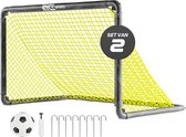 Ryce® Sports Voetbaldoeltjes - Set van 2 - 120 x 75 x 75 - Voetbal trainingsmateriaal - Accessoires - spullen - Artikelen - Kinderen - Inclusief voetbal & Balpomp