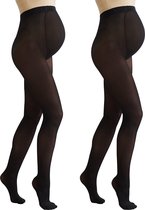 Vertbaudet Set - 2 panty's - zwangerschaps - ondoorzichtige - 50 denier