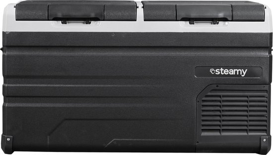 Steamy-E Dual Zone Elektrische Compressor Koelbox - Dual Zone - 72 liter - 12V en 230V - voor auto en camping - Zwart van Steamy — afbeelding 2