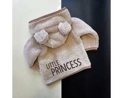 Teddyjasje voor baby's Little Princess-Jasje in teddystof voor baby meisje 0-3 maanden-geschikt voor de maten 56-62-68-Beige