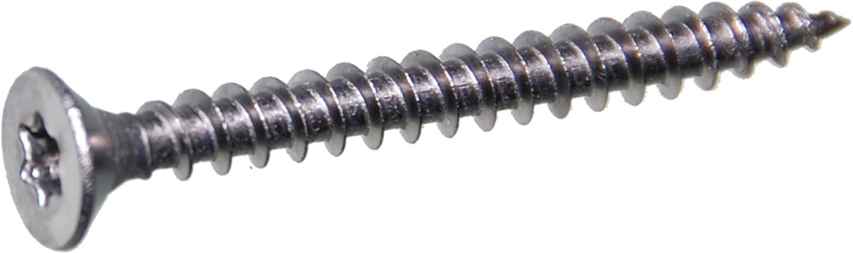 QZ Spaanplaatschroeven platkop 5.0 x 60 met Torx 25 Staal verzinkt