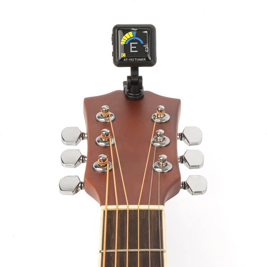 Áengus AT-102 Stemapparaat voor Gitaar, Basgitaar, Ukelele, Viool en Chromatisch stemmen - Clip-on tuner - USB oplaadbaar