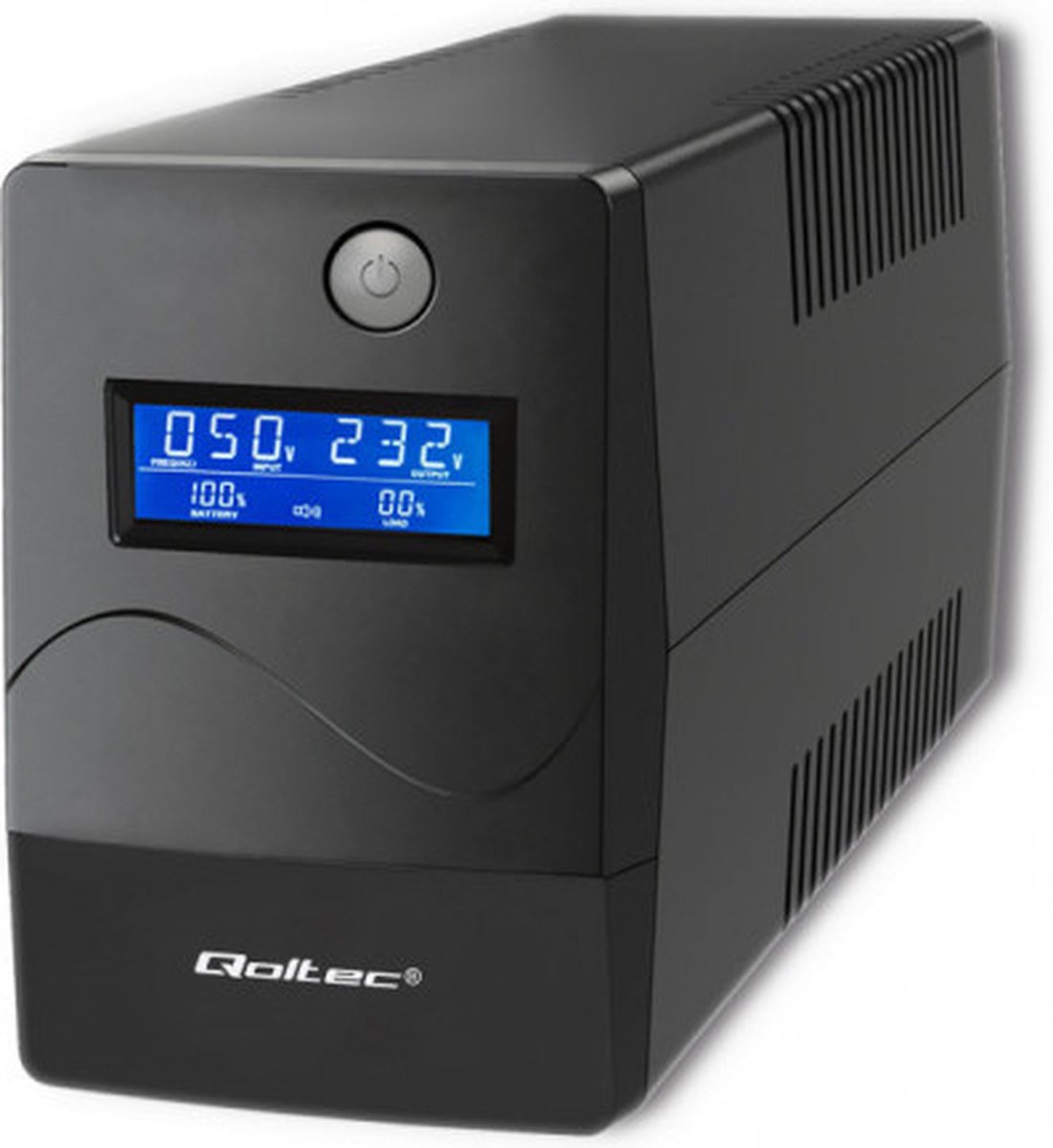 Qoltec Monolith Serie - Line Interactive UPS - 650VA - 360W - LCD - USB - RJ45