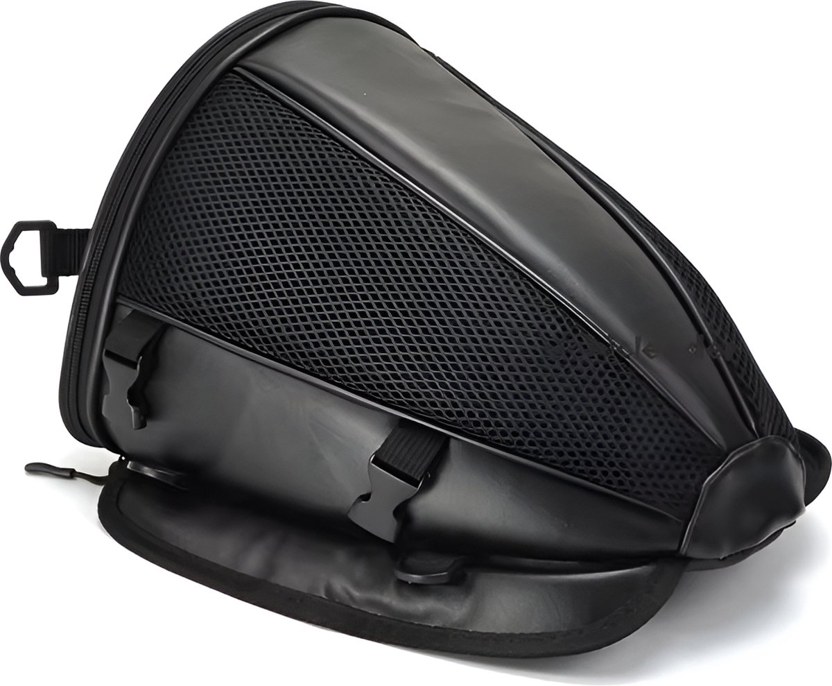 CarryQuest® - Motor Rugzak - Zadeltas Motor - Motorfiets Rugzak - Waterdicht + Lichtgewicht + 15L Capaciteit - Zwart - Duurzaam PU/Polyester