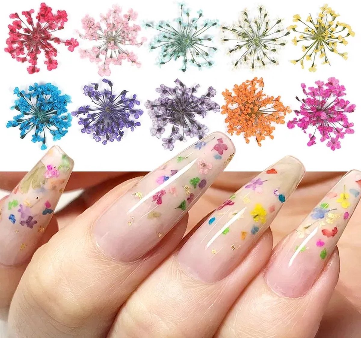 Goedkoopste 10 stuk multi kleur bloemen nagel stickers ,Nail arts stickers ,nieuwe design Nagelvijlen