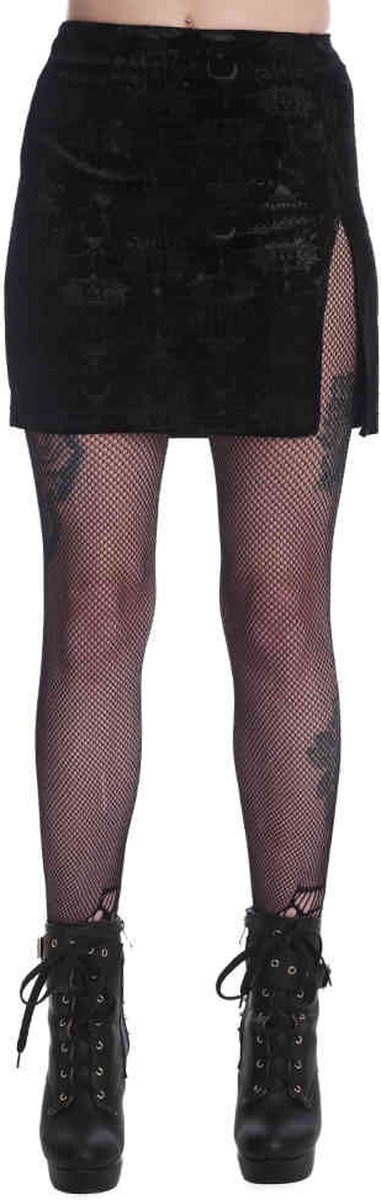 Banned - Chandelier Slit Korte rok - S - Zwart