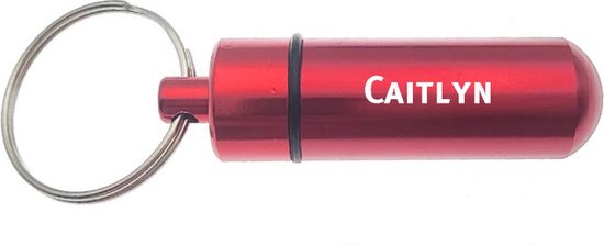 Sleutelhanger - Pillenkoker - Met Naam - Caitlyn - Medicatie ...