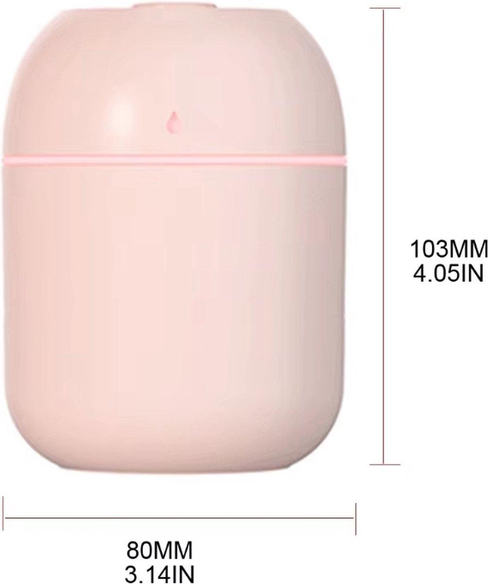 Goedkoopste Happyhead Stylish Diffuser - Luchtbevochtiger - Aromaverspreider - USB - Koraal roze