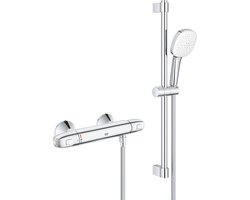Grohe Grohtherm 1000 New - douche comfortset (thermostatische kraan, doucheslang/stang/kop en koppelingen)
