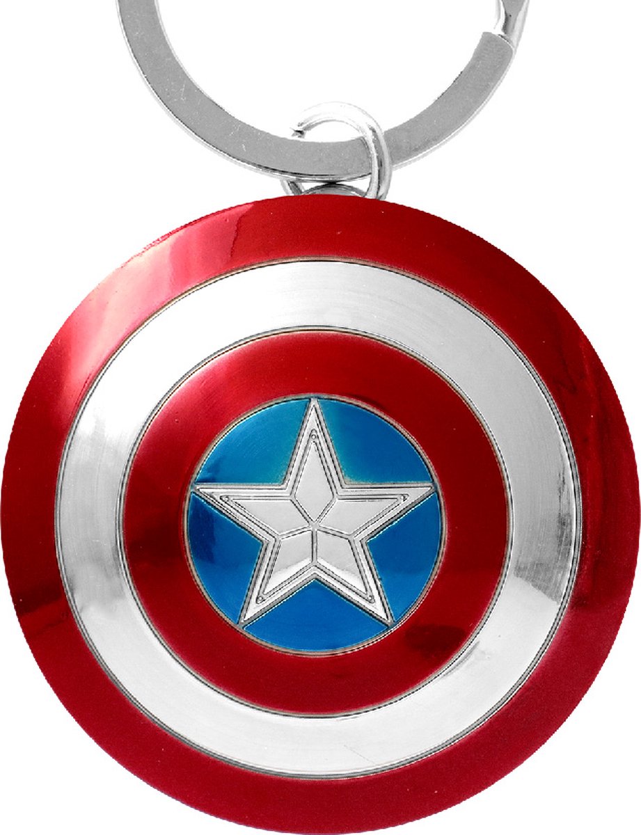 Monogram Int. Marvel Metal Keychain Captain America Shield Keyrings