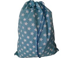 Bluvardi Katoenen waszak -Heavy Duty XXL- met trekkoord - white stars