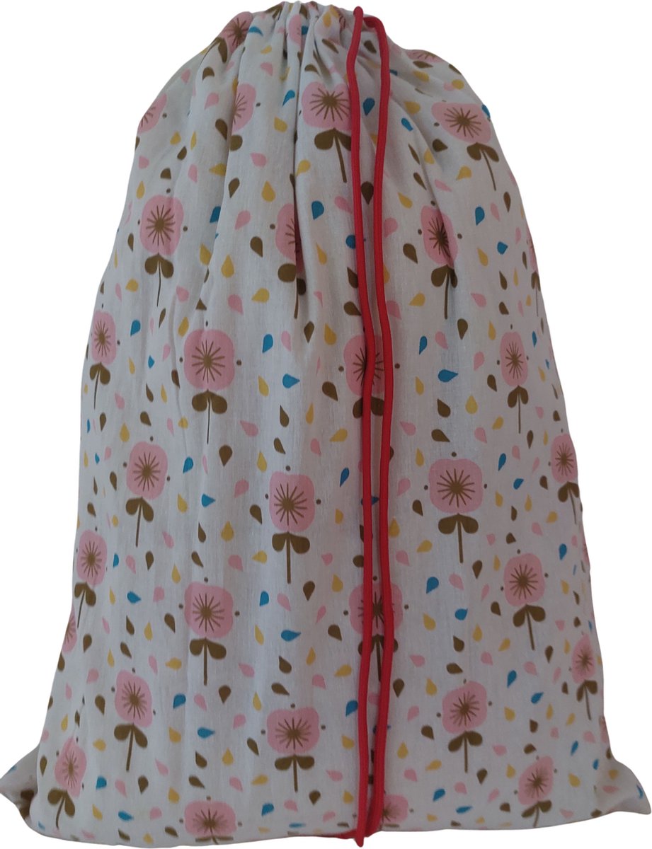 Goedkoopste Bluvardi Katoenen waszak -XL- met trekkoord - Flower