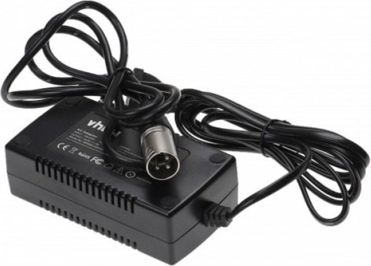 Oplader voor E-bike - Voor 48V Accu's - 54,6V - 1,8A - 100W - XLR 3-pin - Zwart