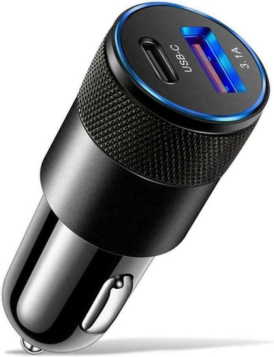 DISEV® 40W Autolader USB C – Autolader USB A & USB C – Veilig en Compact – Auto snellader – 12V Auto Oplader – Sigaretten Aansteker Adapter – Autoaccessoires – Snellader