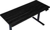 Bol.com OfficeSense OS50 Zit Sta Bureau Elektrisch 120 x 60 CM - Verstelbaar in hoogte - Zwart Eiken Blad aanbieding