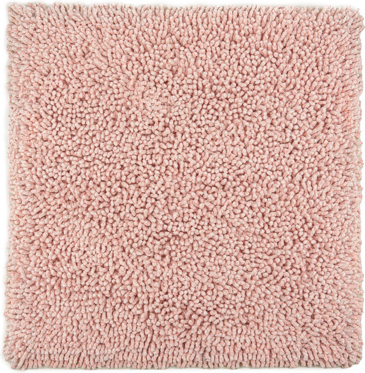 Luxe badmat hoogpolig Fenne roze - 60x60 - zacht en soepel - stijlvolle uitstraling - vochtabsorberend en sneldrogend - hoogwaardige kwaliteit - anti-slip