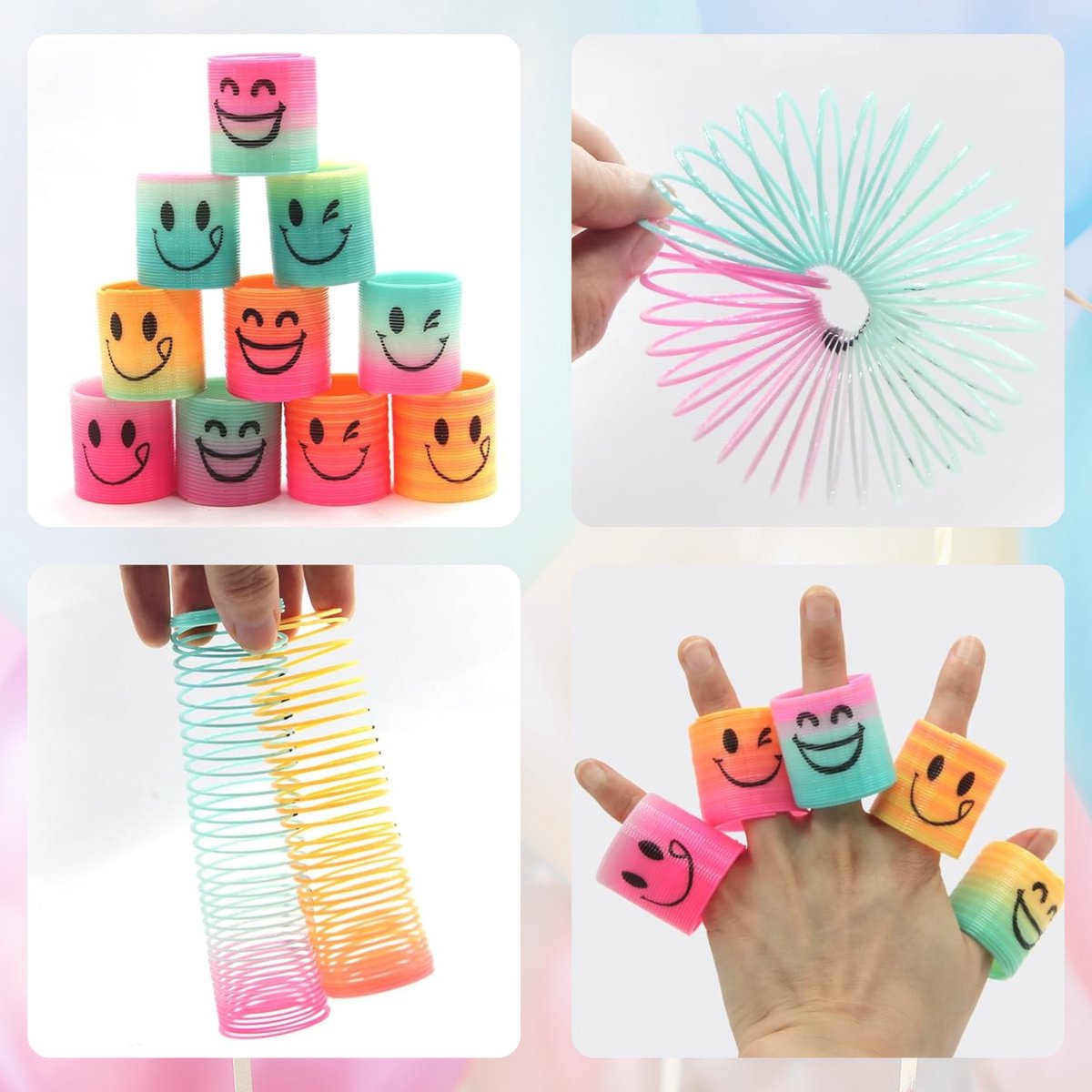 Partizzle 30x Traploper Klein Speelgoed Pakket - Trapveer Uitdeelcadeautjes - Slinky Grabbelton Traktatie Cadeautjes - Sensorisch / Fidget Toys - Voor Kinderen & Peuters — afbeelding 2