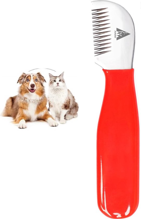 Achilles® Trimmes Kat & Hond - Plukmes - Stripmes - Hond&Kat verzorging - Luizenkam