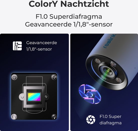 Reolink 2K 4MP beveiligingscamera buiten PoE, Nachtzicht in ware kleuren, 3000K instelbaar warm licht van Reolink — afbeelding 4