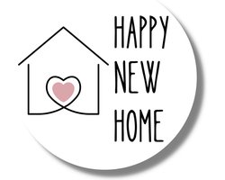 20 x Housewarming Nieuw Huis Woning Stickers - Sluitstickers Adreswijziging - Verhuizen - 4 cm