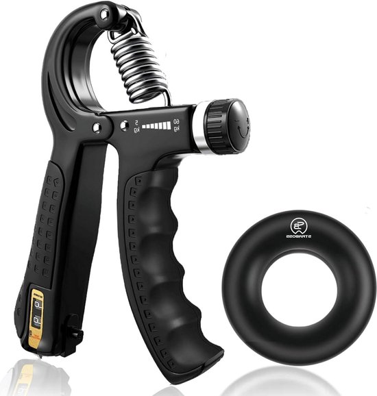 6 Stück 22-136KG Handtrainer, Schwarz Griffkraft Trainer Aluminium mit